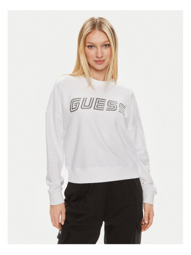 Guess Суитшърт Skylar V4GQ07 K8802 Бял Relaxed Fit
