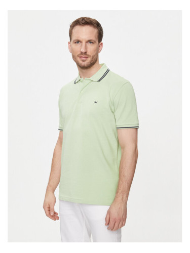 Selected Homme Тениска с яка и копчета 16087840 Зелен Regular Fit
