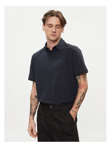 Pepe Jeans Тениска с яка и копчета Harper PM542157 Тъмносин Regular Fit
