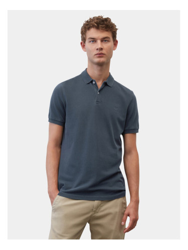 Marc O'Polo Тениска с яка и копчета B21 2496 53190 Тъмносин Slim Fit