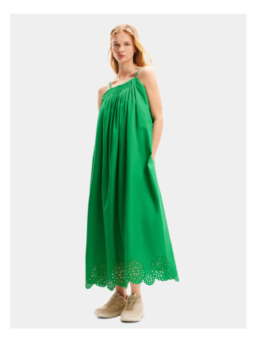 Desigual Лятна рокля Porland 24SWVW21 Зелен Loose Fit