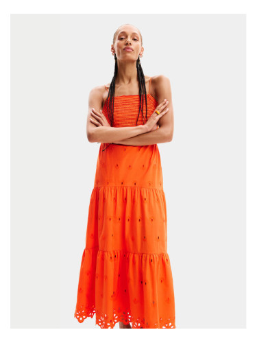 Desigual Лятна рокля Malver 24SWVW12 Оранжев Regular Fit
