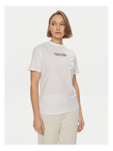 Calvin Klein Тишърт Coordinates K20K207005 Бял Regular Fit