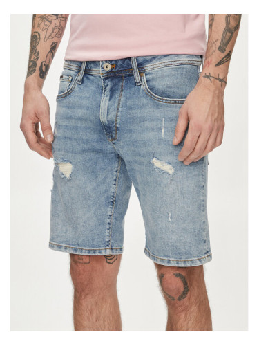 Pepe Jeans Дънкови шорти Taper Short PM801084RH2 Син Regular Fit