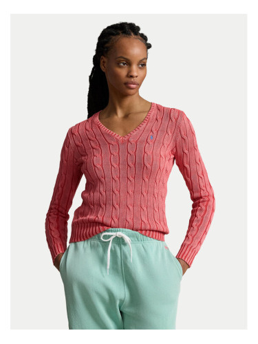 Polo Ralph Lauren Пуловер 211935305001 Розов Slim Fit