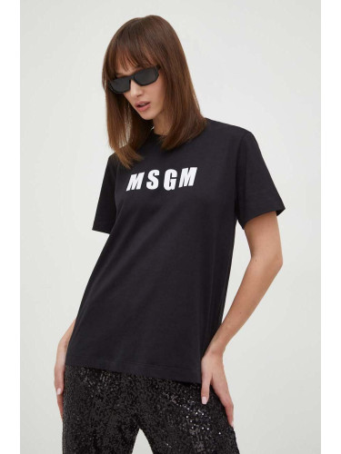 Памучна тениска MSGM в черно 3641MDM92.247002