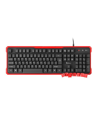 Клавиатура Genesis RHOD 110, черна/червена, USB