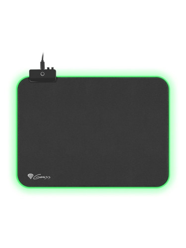 Подложка за мишка Genesis Mouse Pad Boron 500 M, гейминг, черна, RGB подсветка, 350mm x 250mm x 4mm