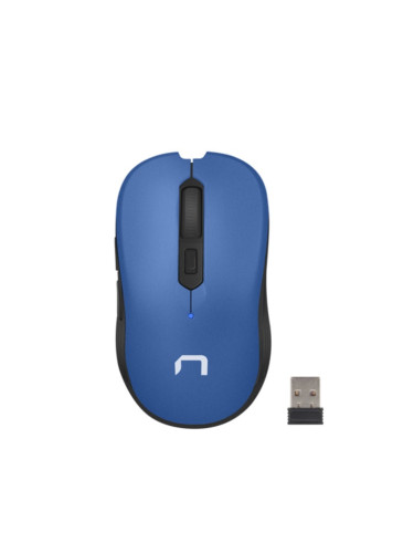 Мишка Natec Robin, оптична (1600 dpi), безжична, USB, синя