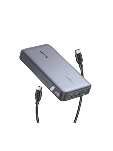 Външна батерия/power bank/ Ugreen PB205 (90597), 25000mAh, сива, 145W, 1x USB-A, 2x USB-C