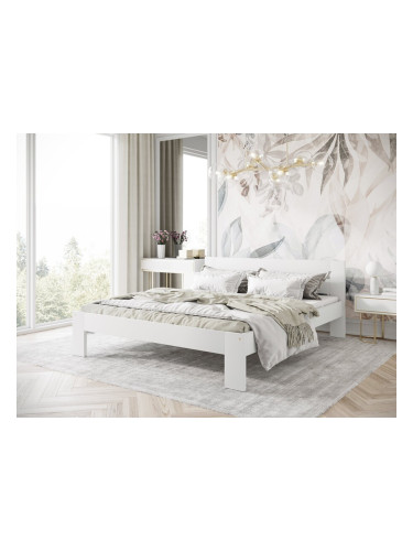 Дървено легло  160 - бяло