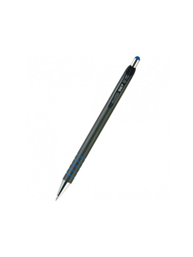 Автоматична химикалка Aihao 567 синя, синьо мастило, 0.7 mm, прозрачна