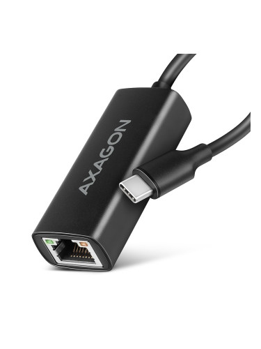 Мрежови адаптер AXAGON ADE-ARC, от USB-C(м) към 1x 10/100/1000 RJ45, черен