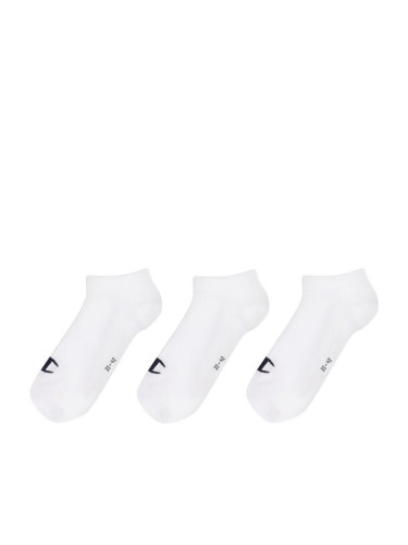 Champion Комплект 3 чифта къси чорапи унисекс U20100-WW001 (39-42) Бял