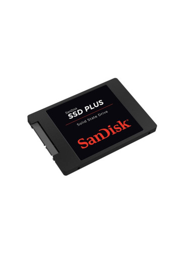 Памет SSD 120GB SanDisk PLUS, SATA 6Gb/s, 2.5"(6.35 cm), скорост на четене 530MB/s, скорост на запис 310MB/s