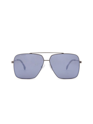 Hugo Boss 1325/S KJ1 T4 62 - квадратна слънчеви очила, мъжки, сиви, огледални