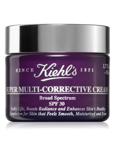 Kiehl's Super Multi-Corrective Cream дневен крем против бръчки за всички видове кожа, включително и чувствителна SPF 30 50 мл.