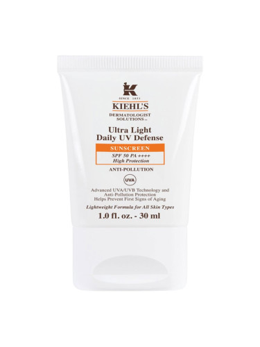 Kiehl's Ultra Light Daily UV Defense ултра лек защитен флуид за всички видове кожа, включително и чувствителна SPF 50+ 30 мл.