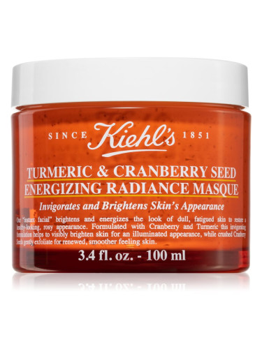 Kiehl's Turmeric and Cranberry Seed Energizing Radiance Mask озаряваща маска за лице за всички видове кожа, включително и чувствителна 100 мл.
