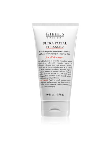 Kiehl's Ultra Facial Cleanser лек почистващ гел за всички типове кожа на лицето 150 мл.