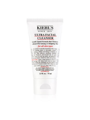 Kiehl's Ultra Facial Cleanser лек почистващ гел за всички типове кожа на лицето 75 мл.