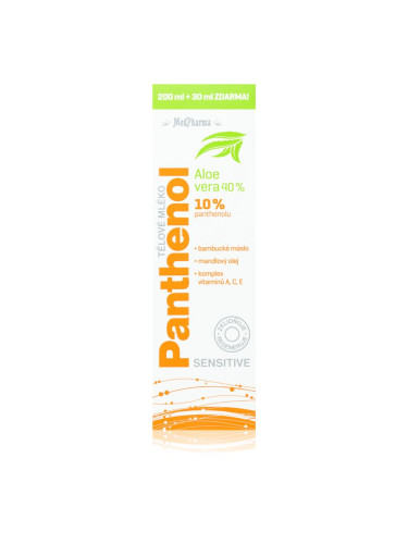 MedPharma Panthenol 10% Sensitive интензивно хидратиращо мляко за тяло с регенериращ ефект 230 мл.
