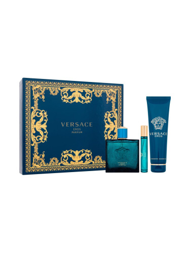 Versace Eros Подаръчен комплект парфюм 100 ml + парфюм 10 ml + душ гел 150 ml