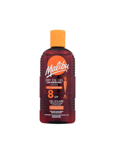 Malibu Dry Oil Gel With Carotene SPF8 Слънцезащитна козметика за тяло 200 ml