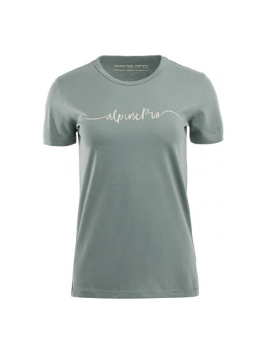 ALPINE PRO ERINA Дамска тениска, зелено, размер