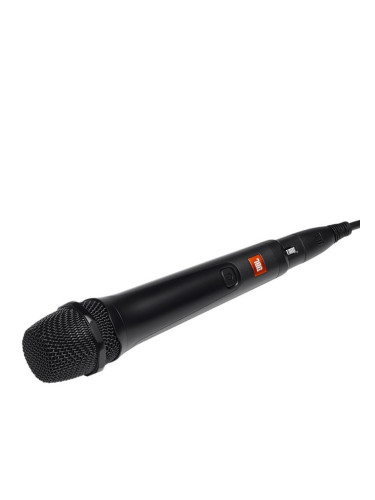 Микрофон JBL PBM100BLK, дължина 3 м, има бутон за включване и изключване, черен