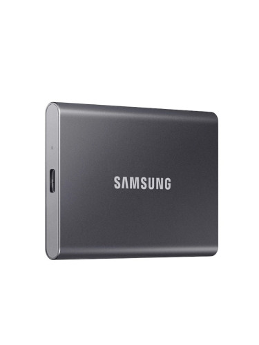 Памет SSD 2TB Samsung T7 (MU-PC2T0T/WW), USB-C 3.2, 2.5"(6.35 cm), скорост на четене 1050 MB/s, скорост на запис 1000 MB/s