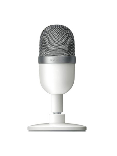 Микрофон Razer Seiren Mini - Mercury Edition (RZ19-03450300-R3M1), USB, със стойка, 20Нz~20kНz, бял
