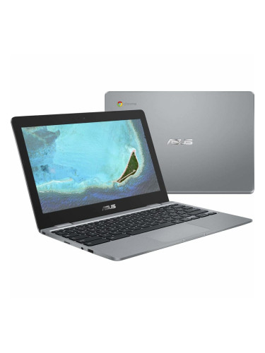 Лаптоп Asus ChromeBook C223NA-GJ0055 (90NX01Q1-M01430)(сив), двуядрен Apollo Lake Intel Celeron N3350 1.1/2.4 GHz, 11.6" (29.46 cm) HD Anti-Glare LED-Backlit Display, (HDMI), 4GB DDR4, 32GB eMMC, Chrome OS