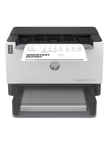 Лазерен принтер HP LaserJet Tank 2504dw, монохромен, 600 x 600 dpi, 23 стр/мин, USB, LAN, A4