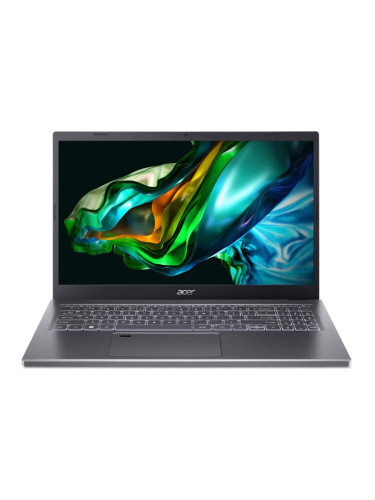 Лаптоп Acer Aspire 5 A515-58M-71NN (NX.KPAEX.004)(сив), десетядрен Intel Core i7-1355U 1.7/5.0GHz, 15.6" (39.62cm) QHD Anti-Glare дисплей, (HDMI), 16GB LPDDR5, 1TB SSD NVMe, 2x USB 3.2 Gen 1, No OS, 1.8kg