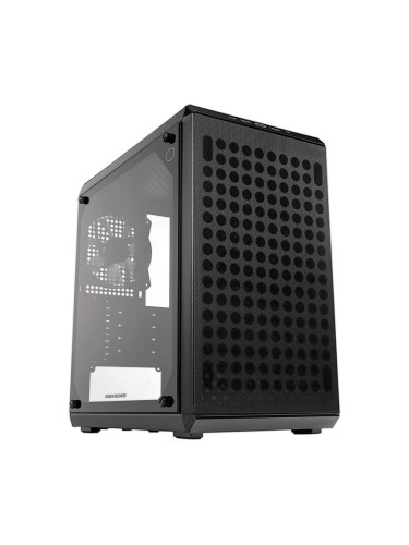 Кутия CoolerMaster Q300L V2, mATX/mITX, 2x USB 3.2 Gen 1 Type-A, 1x USB 3.2 Gen2x2 Type-C, с прозорец, черна, без захранване