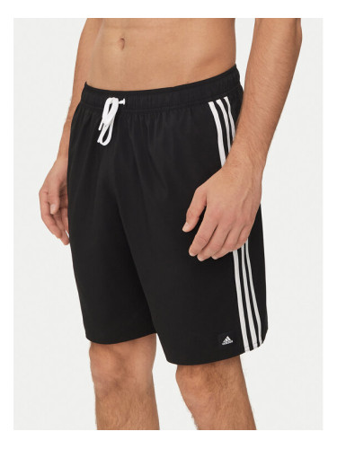 adidas Плувни шорти 3-Stripes CLX HT4358 Черен Regular Fit