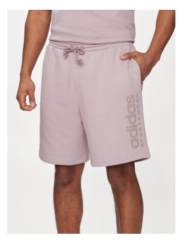 adidas Спортни шорти ALL SZN Fleece Graphic IW1196 Виолетов Regular Fit