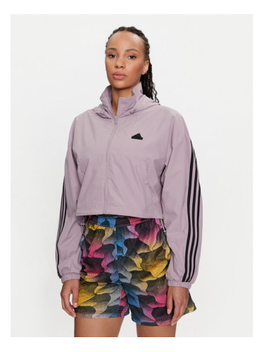 adidas Преходно яке Future Icons 3-Stripes IP1573 Виолетов Loose Fit