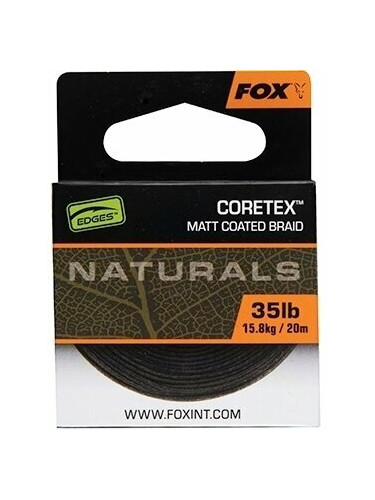 Fox Fishing Edges Naturals Coretex 35 lbs-15,8 kg 20 m Плетена линия
