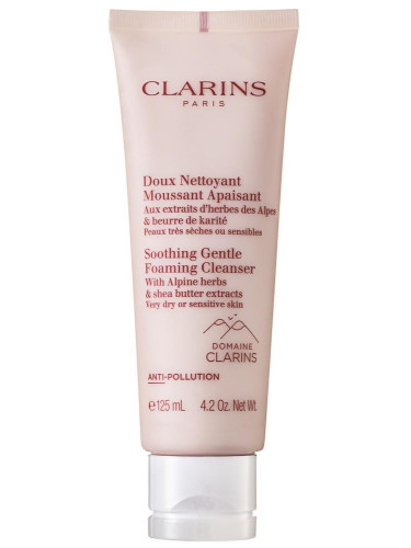 Clarins Soothing Gentle Foaming Cleanser With Alpine Herbs & Shea Butter Extracts Почистваща пяна за много суха и чувствителна кожа