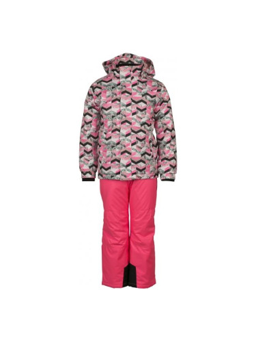 ALPINE PRO BOJORO Детски ски комплект, розово, размер