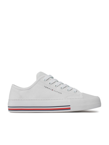 Кецове Tommy Hilfiger Low Cut Lace-Up Sneaker T3A9-33185-1687 S White 100