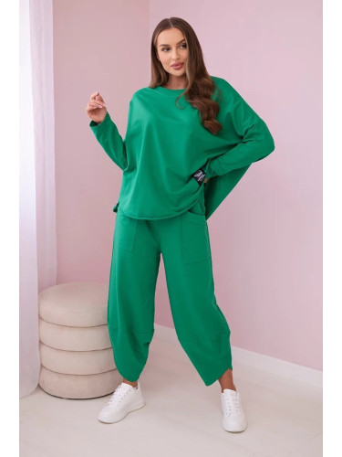 Cotton tracksuit green
