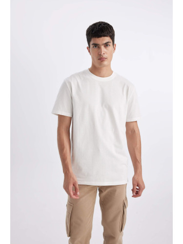 DEFACTO New Regular Fit Crew Neck Basic Cotton T Shirt