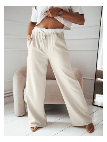 DARAMY women's wide trousers, beige Dstreet