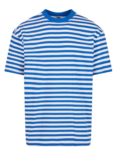 Men's T-Shirt Regular Stripe - White/Royal Blue
