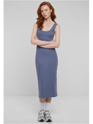 Women's Long Rib Dress - Blue
