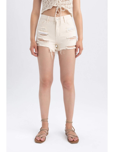 DEFACTO Normal Waist Cut Ended Trousers Short