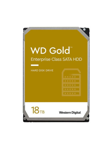 Твърд диск 18TB Western Digital Gold WD181KRYZ, SATA 6 Gb/s, 7200 rpm, 512MB кеш, 3.5" (8.89 cm)